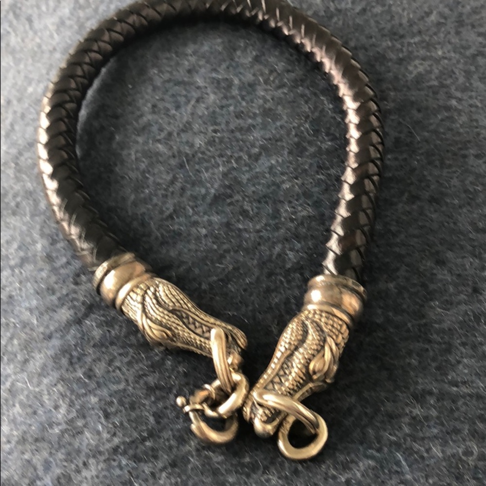 BARRY KISSELSTEIN CORD  LEATHER NECKLACE